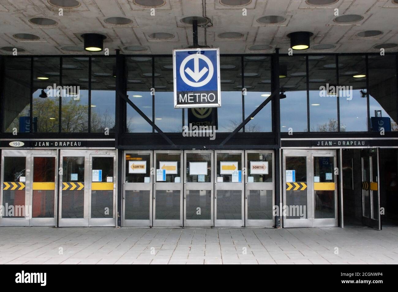 Jean-Drapeau station entrance of Montreal Metro Stock Photo