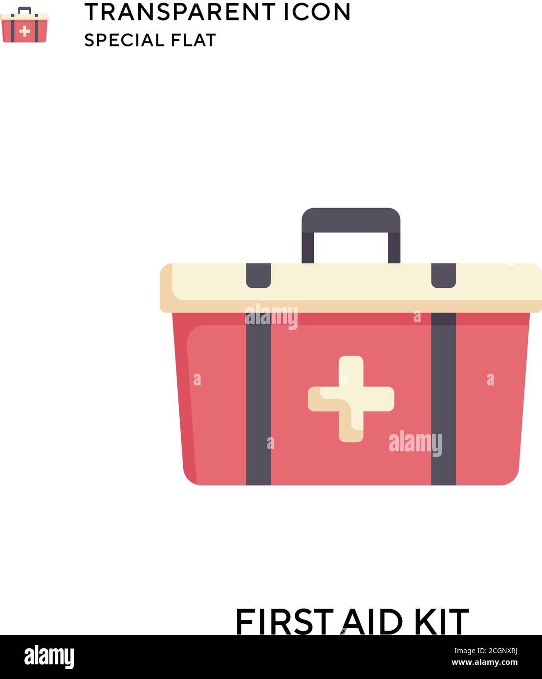 First aid kit vector icon. Flat style illustration. EPS 10 vector Stock ...