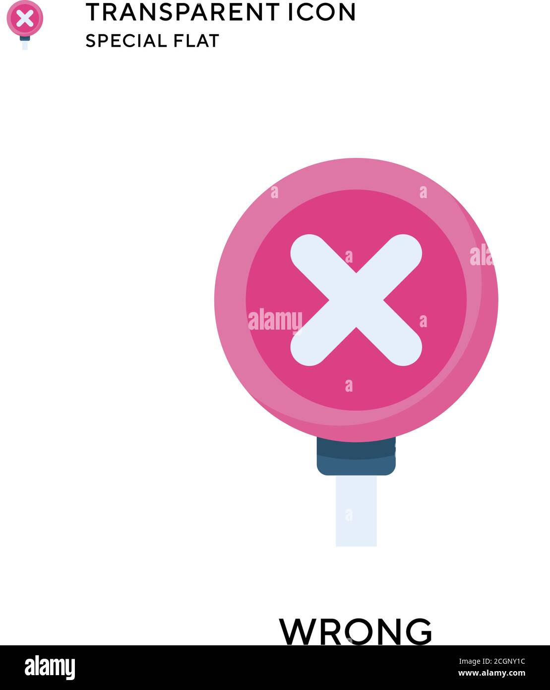 Wrong vector icon. Flat style illustration. EPS 10 vector Stock Vector