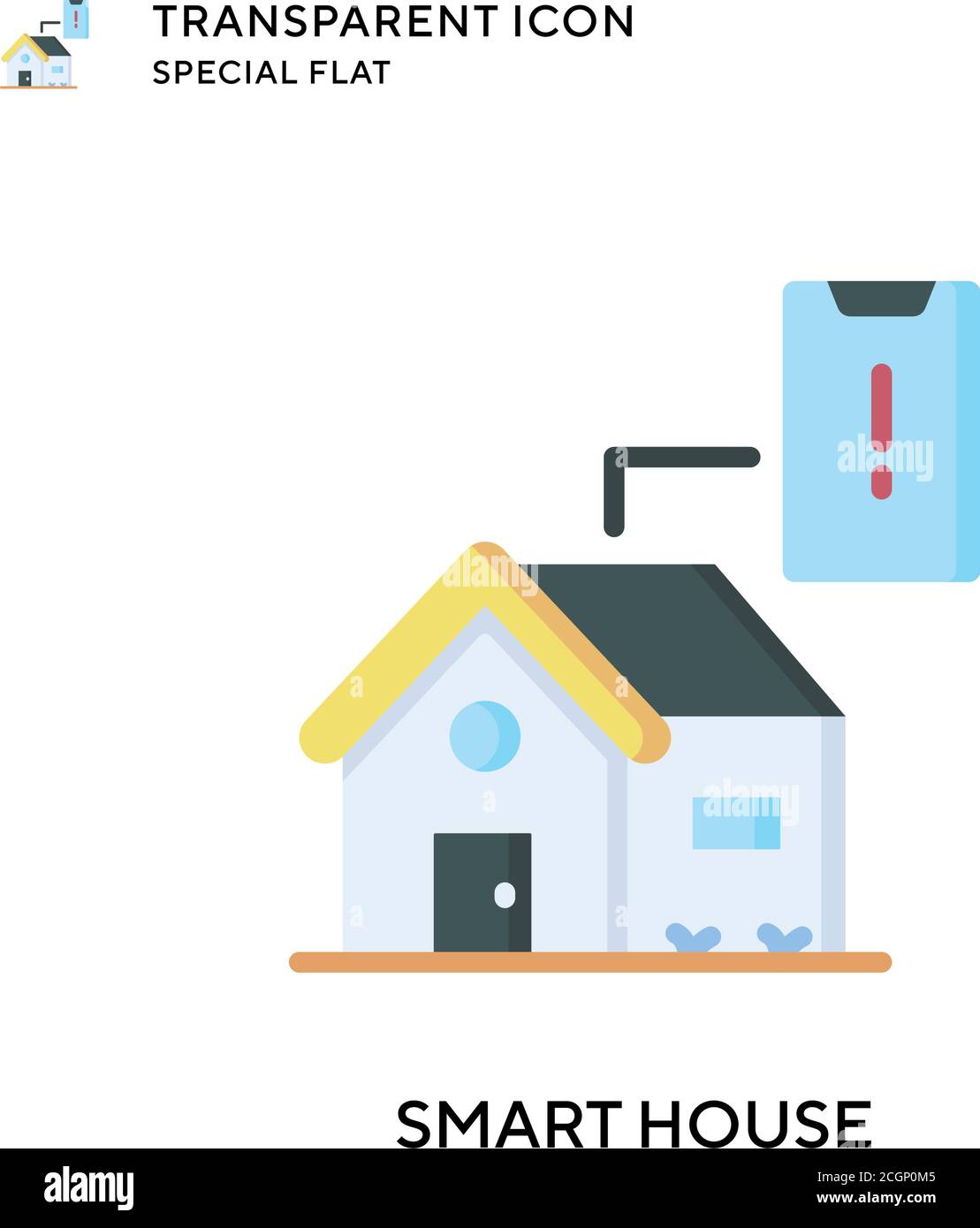 Smart house vector icon. Flat style illustration. EPS 10 vector Stock ...
