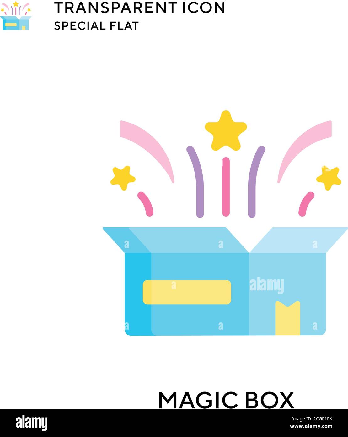 Magic box vector icon. Flat style illustration. EPS 10 vector Stock ...