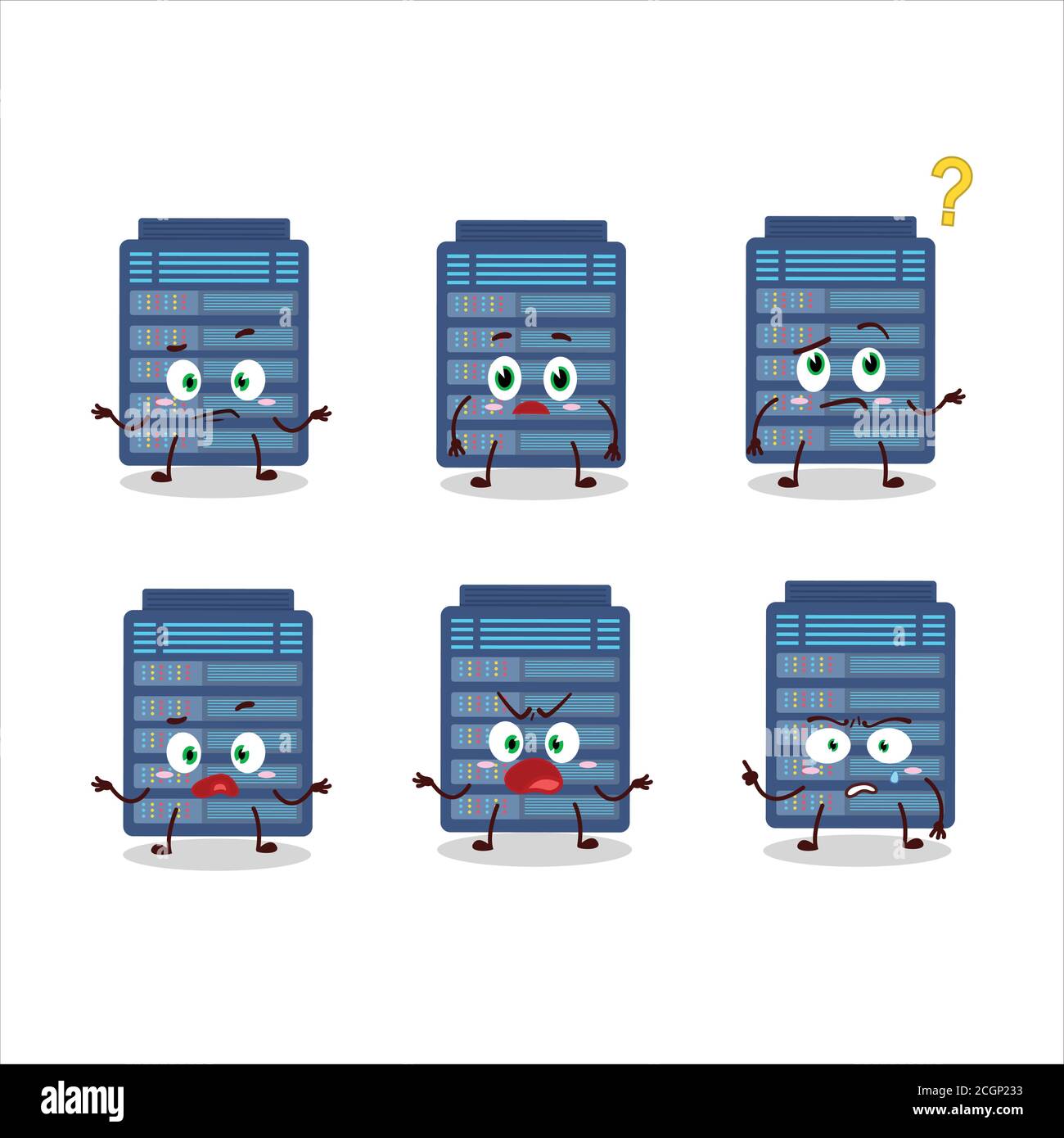 Cartoon character of server cloud with what expression Stock Vector ...