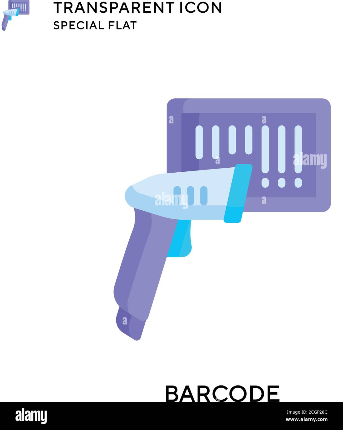Barcode vector icon. Flat style illustration. EPS 10 vector. Stock Vector