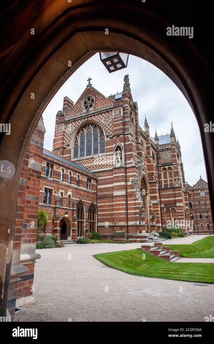 Keble College Oxford plays host to a commercial conference during the Easter break with delegates arriving from a wide variety of places and staying i Stock Photo