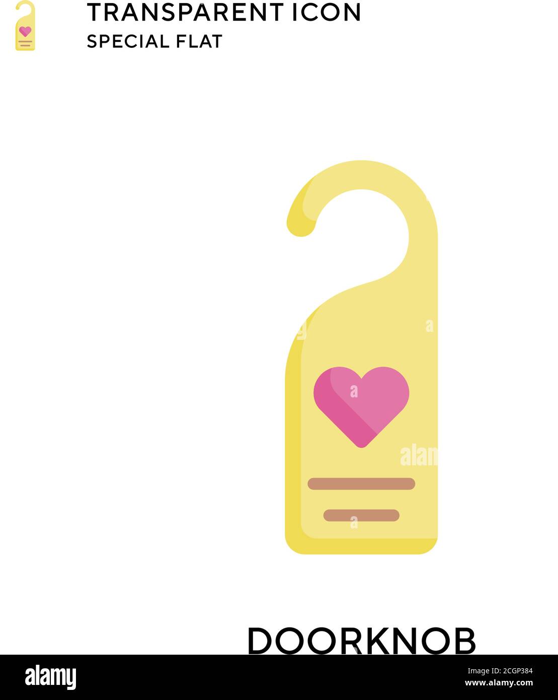 Doorknob vector icon. Flat style illustration. EPS 10 vector. Stock Vector