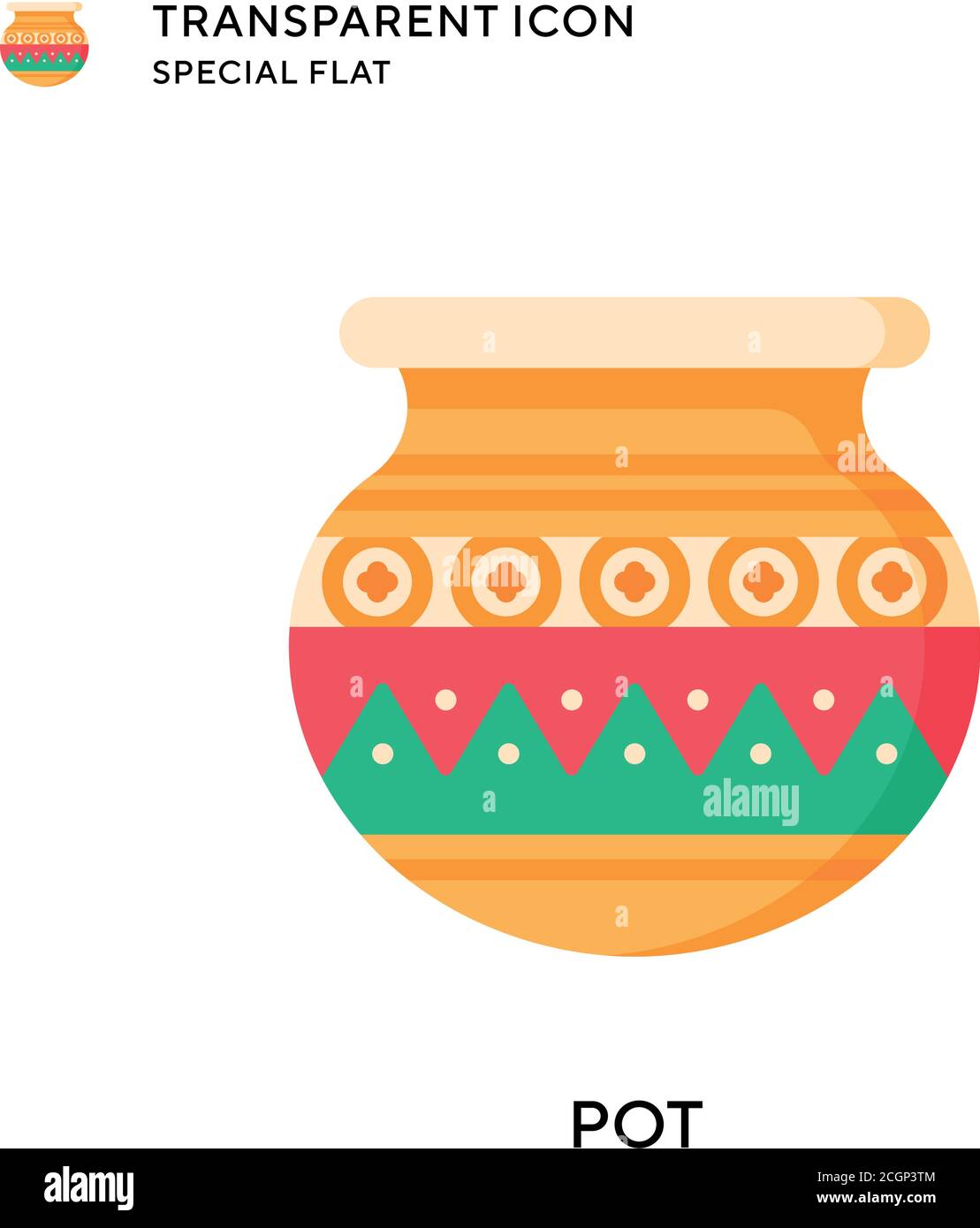 Pot vector icon. Flat style illustration. EPS 10 vector Stock Vector ...