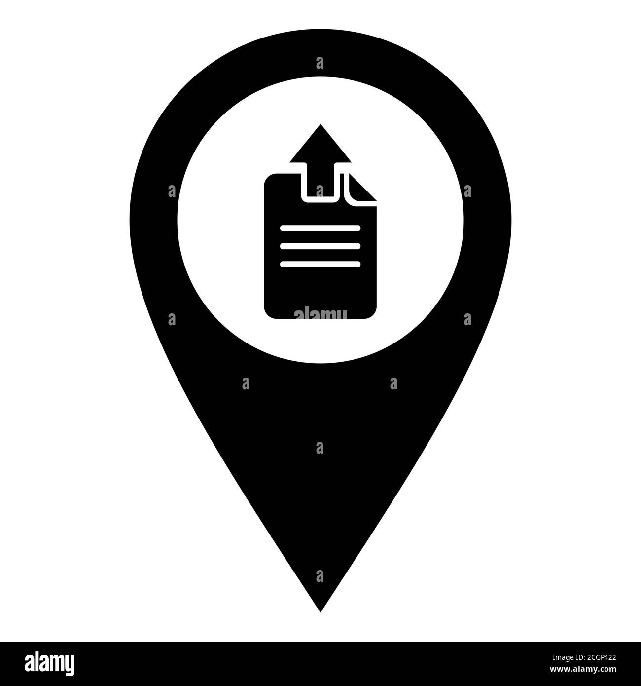 Document Upload And Location Pin Stock Photo Alamy