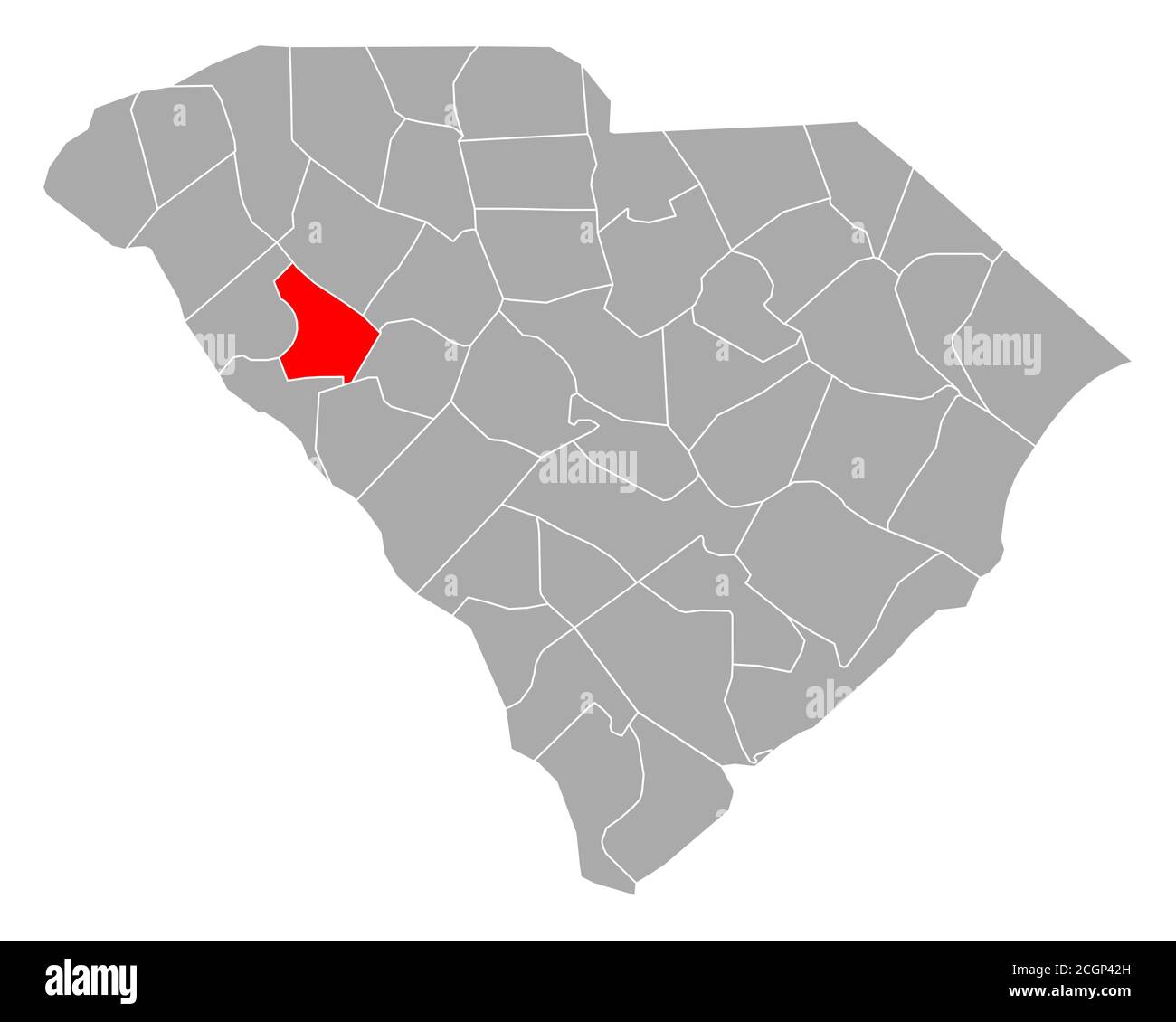 Map of Greenwood in South Carolina Stock Photo - Alamy