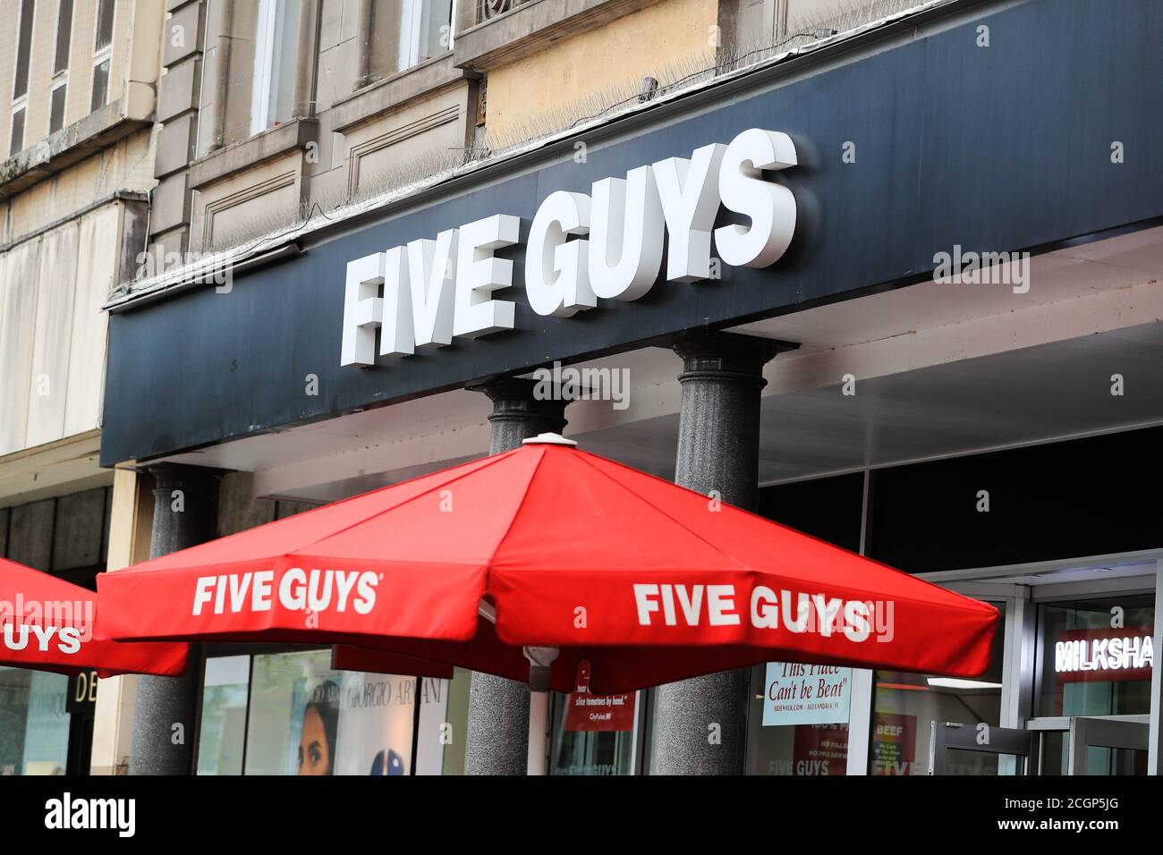 Five Guys, Nottingham City Centre Stock Photo Alamy