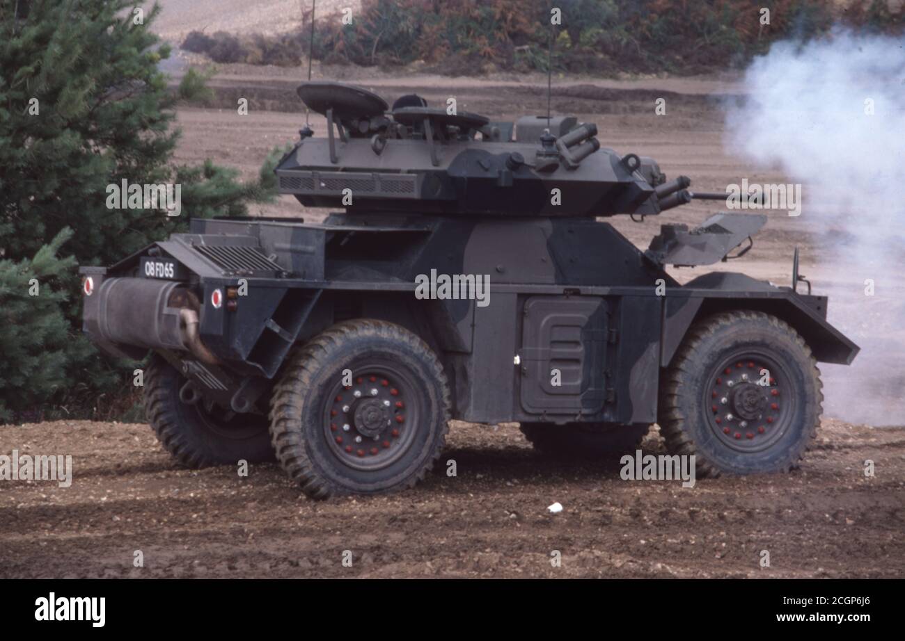 BRITISH ARMY Auflärungsfahrzeug FOX / Combat Vehicle Reconnaissance (Wheeled) CVR(W) Fox Stock Photo