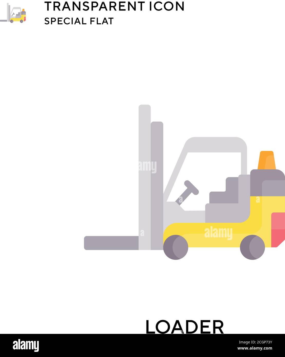 Loader vector icon. Flat style illustration. EPS 10 vector Stock Vector ...
