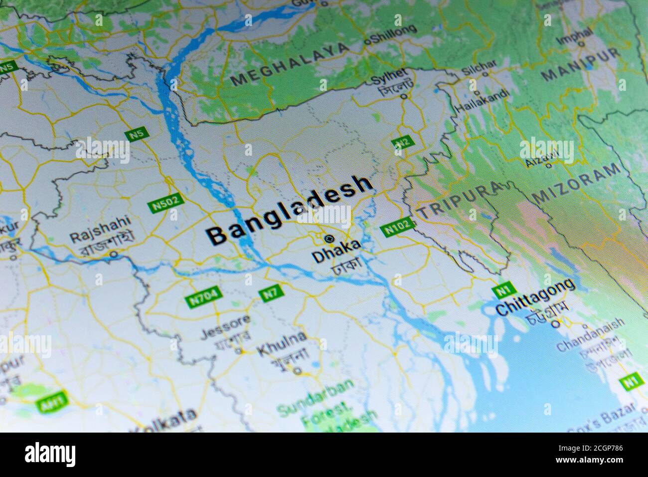 Dhaka City Map 2018 Page 9 - Google City Map High Resolution Stock Photography And Images -  Alamy