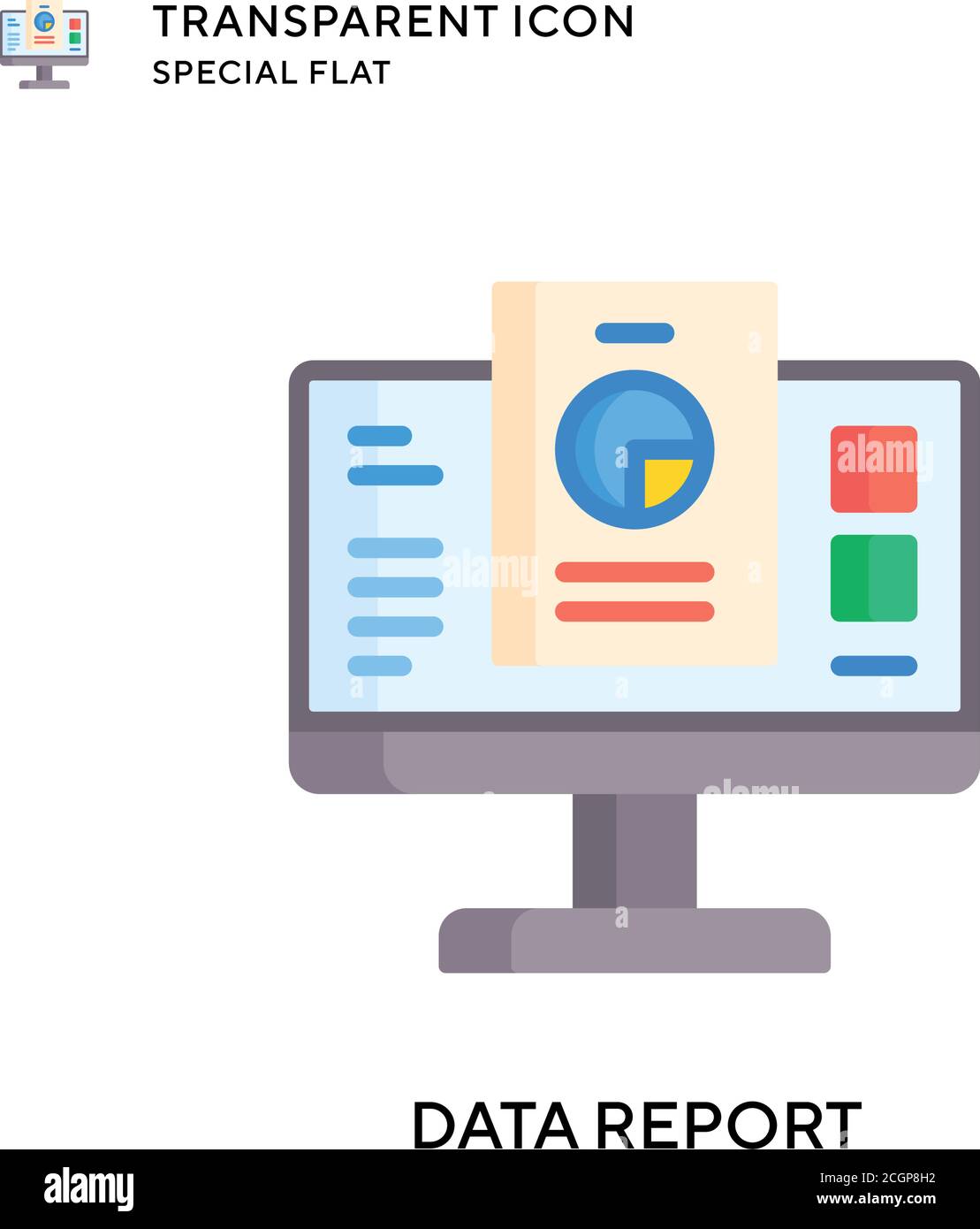 Businessman computer screen charts Stock Vector Images - Alamy