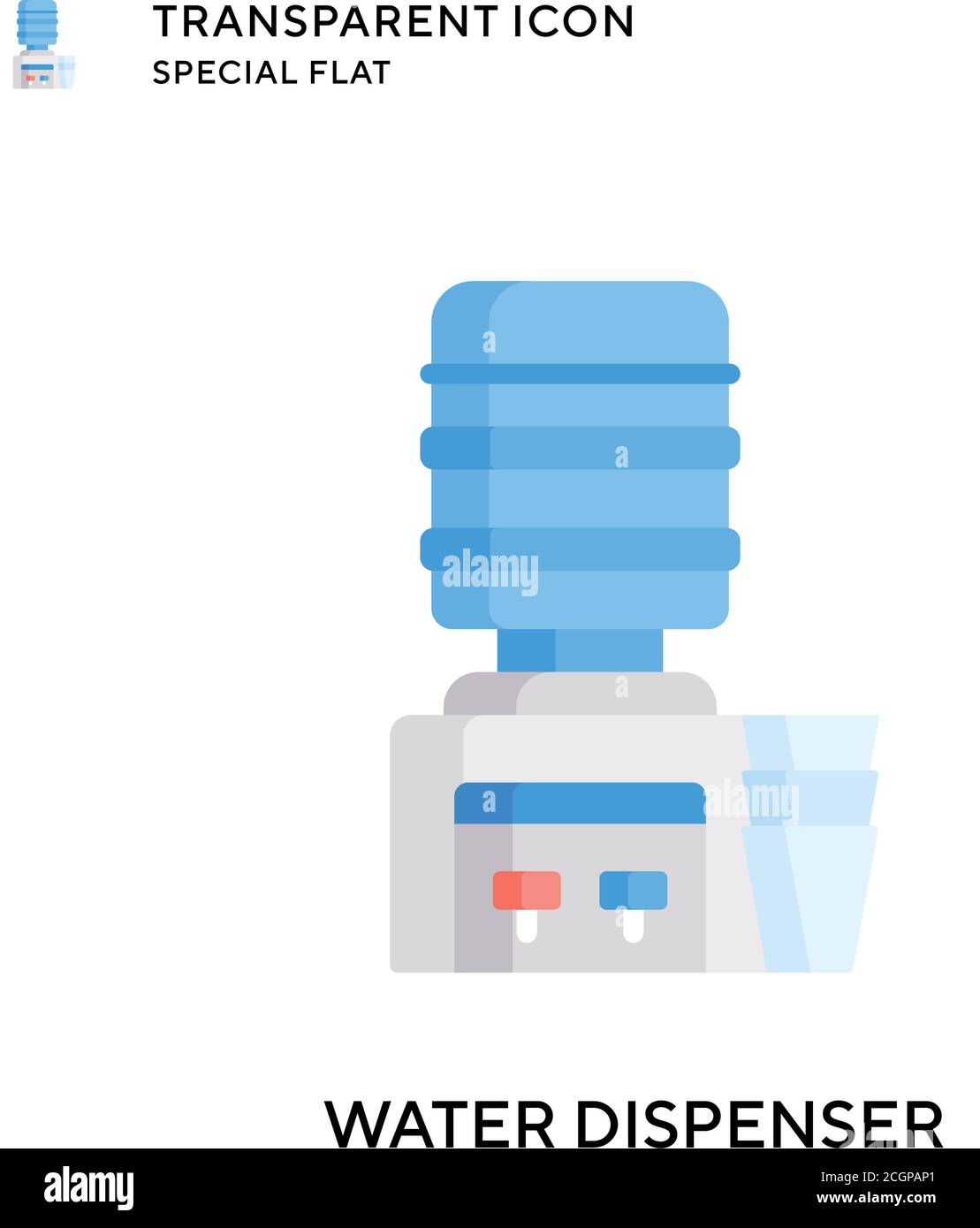 Water dispenser vector icon. Flat style illustration. EPS 10 vector ...