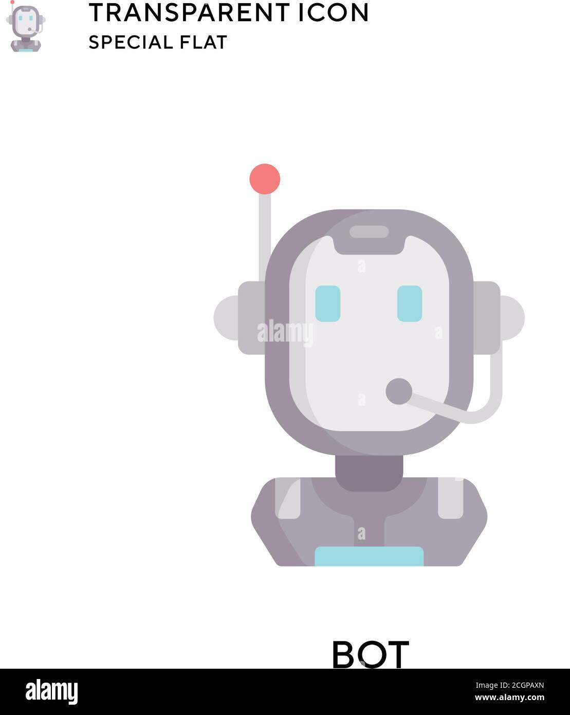 Bot vector icon. Flat style illustration. EPS 10 vector Stock Vector ...