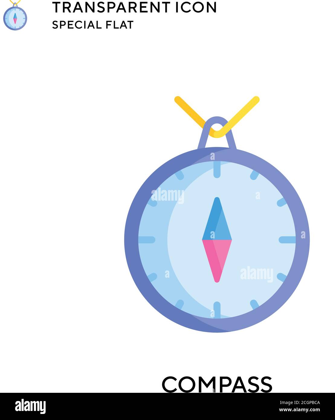 Compass vector icon. Flat style illustration. EPS 10 vector Stock ...