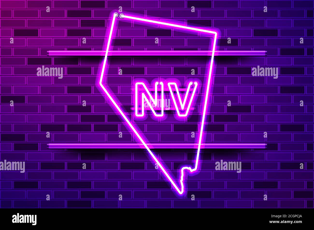 Nevada US State Glowing Purple Neon Lamp Sign Stock Vector Image & Art ...