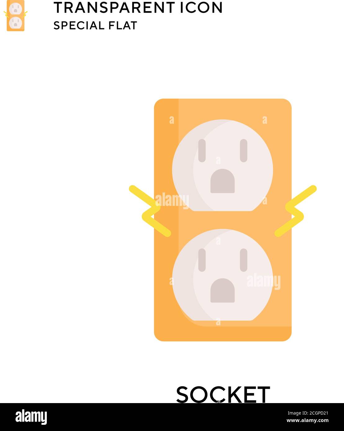 Socket vector icon. Flat style illustration. EPS 10 vector Stock Vector ...