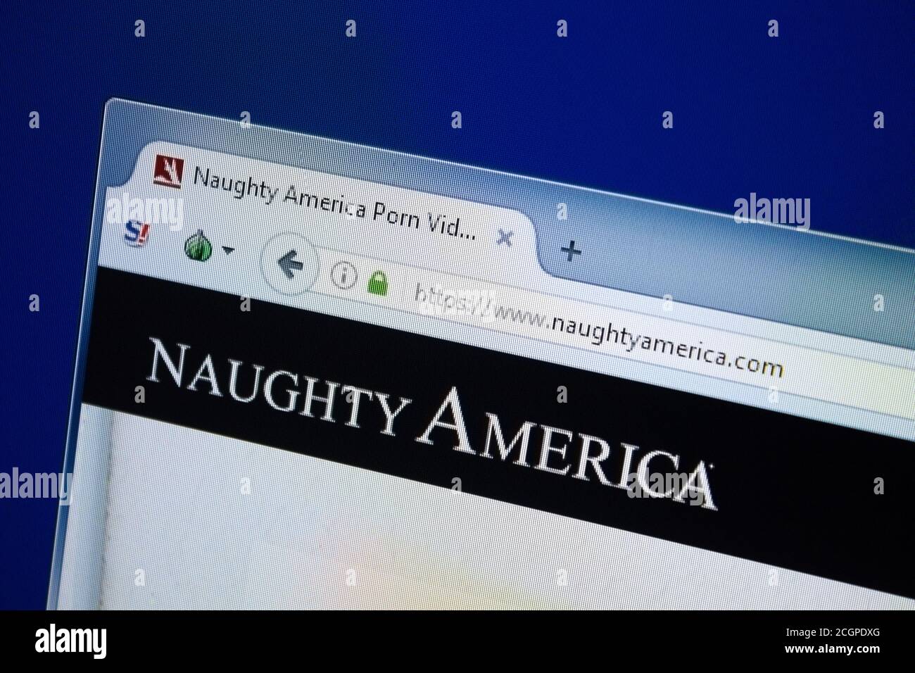 Ryazan, Russia - August 26, 2018: Homepage of Naughty America 