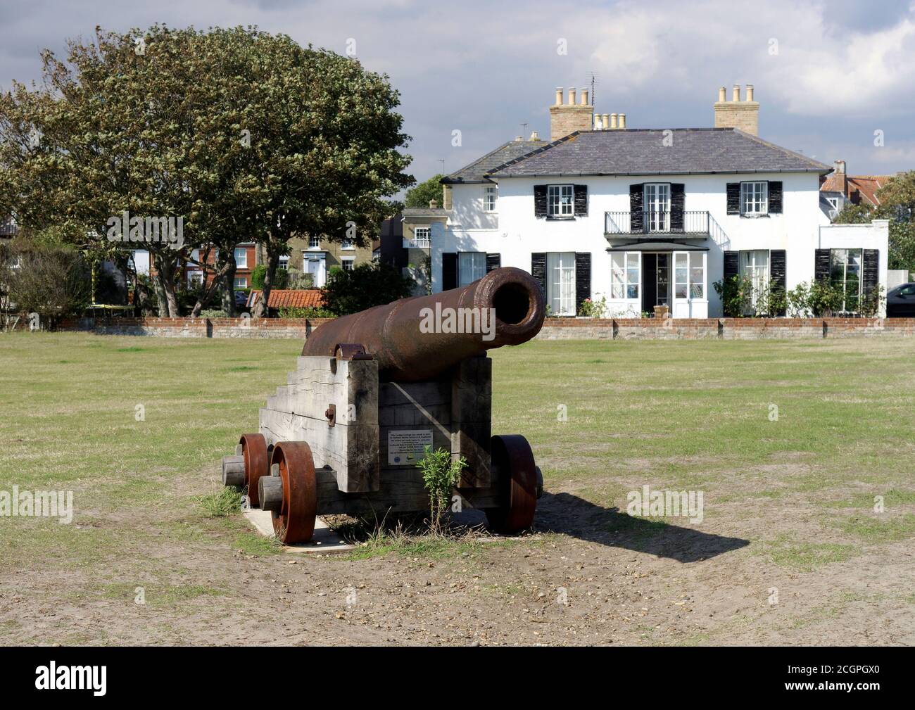 On Gun Hill in Southwold, a pretty Suffolk seaside town one of six 18