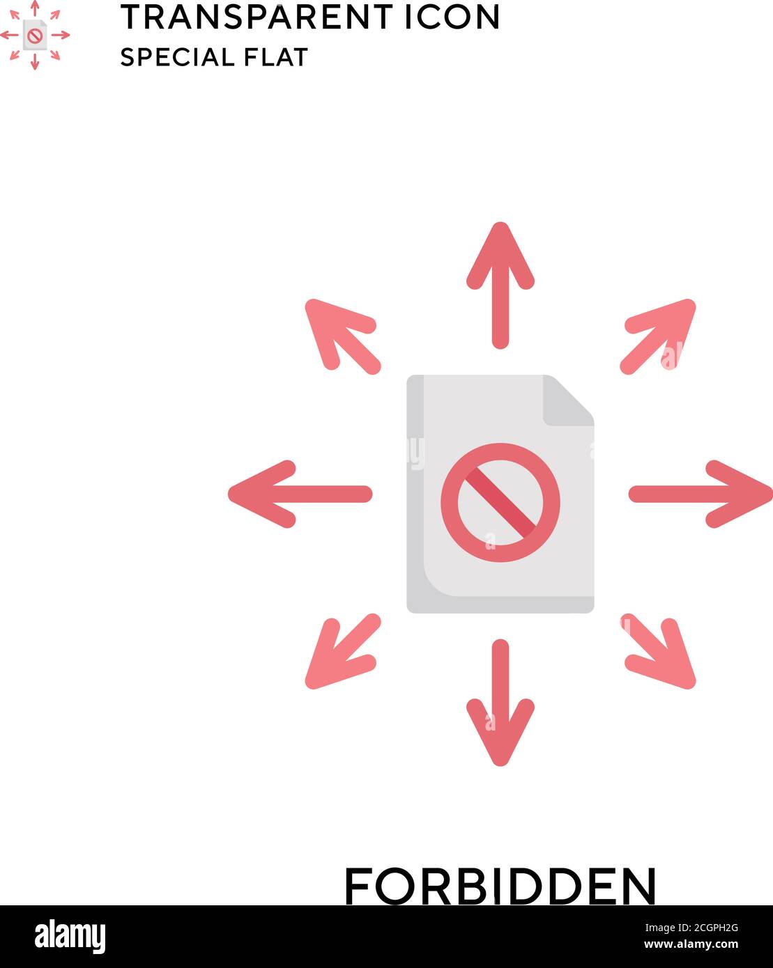 Forbidden vector icon. Flat style illustration. EPS 10 vector Stock ...