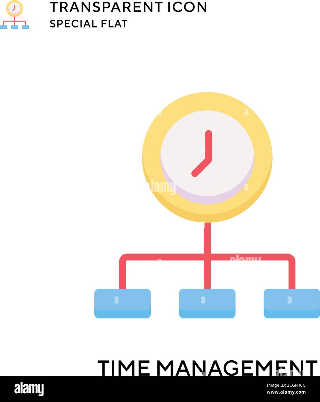 Time management vector icon. Flat style illustration. EPS 10 vector ...