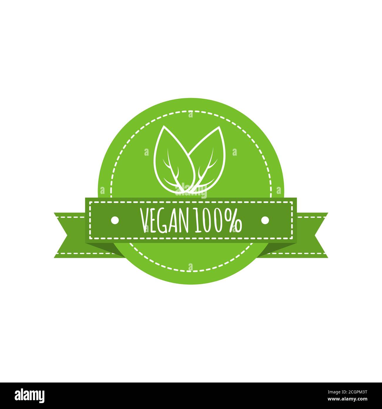 Bio food logo. Vegan vector badge. Vegan food sign with leaves. Organic