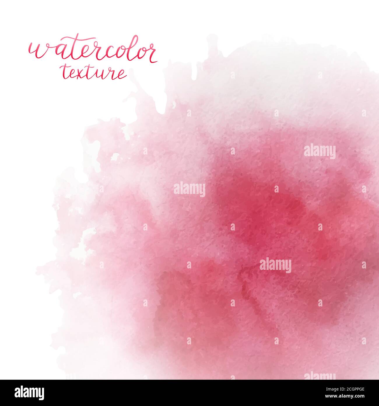 Watercolor pink background with space for text. Watercolor splash. Hand drawn watercolour texture for wedding, birhday, greetings cards, web, print Stock Vector