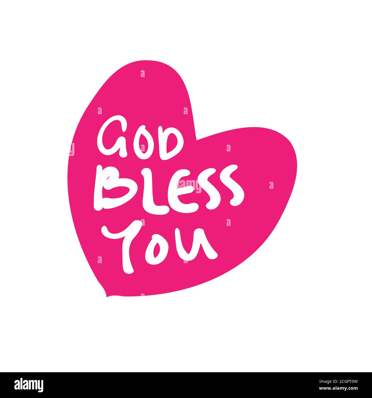 Printable God Bless You. Short Phrase. Hand Lettering Brush ...