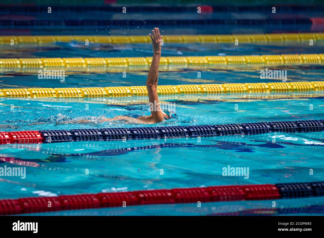 Pool Splits Open Swimming pool and splitting paths Stock Photo - Alamy