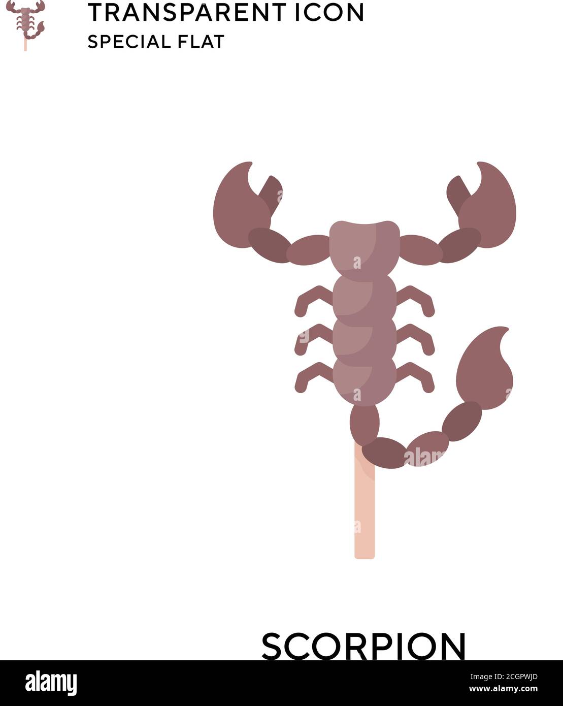 Scorpion vector icon. Flat style illustration. EPS 10 vector Stock ...