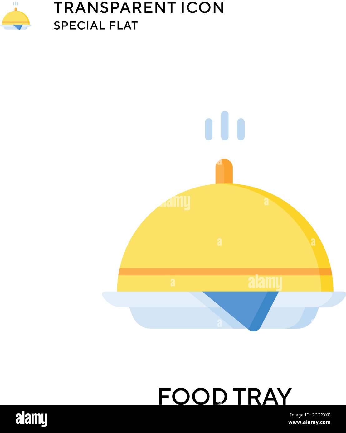 Food tray vector icon. Flat style illustration. EPS 10 vector. Stock Vector