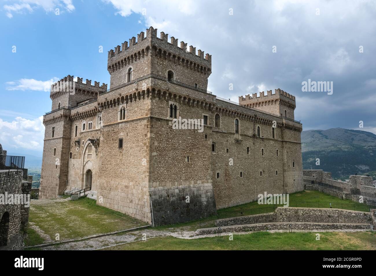 medieval castle of celano in abruzzo italy Stock Photo - Alamy