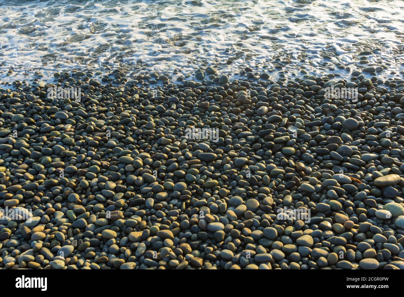 Pebbles at a beach in Surigao City Stock Photo