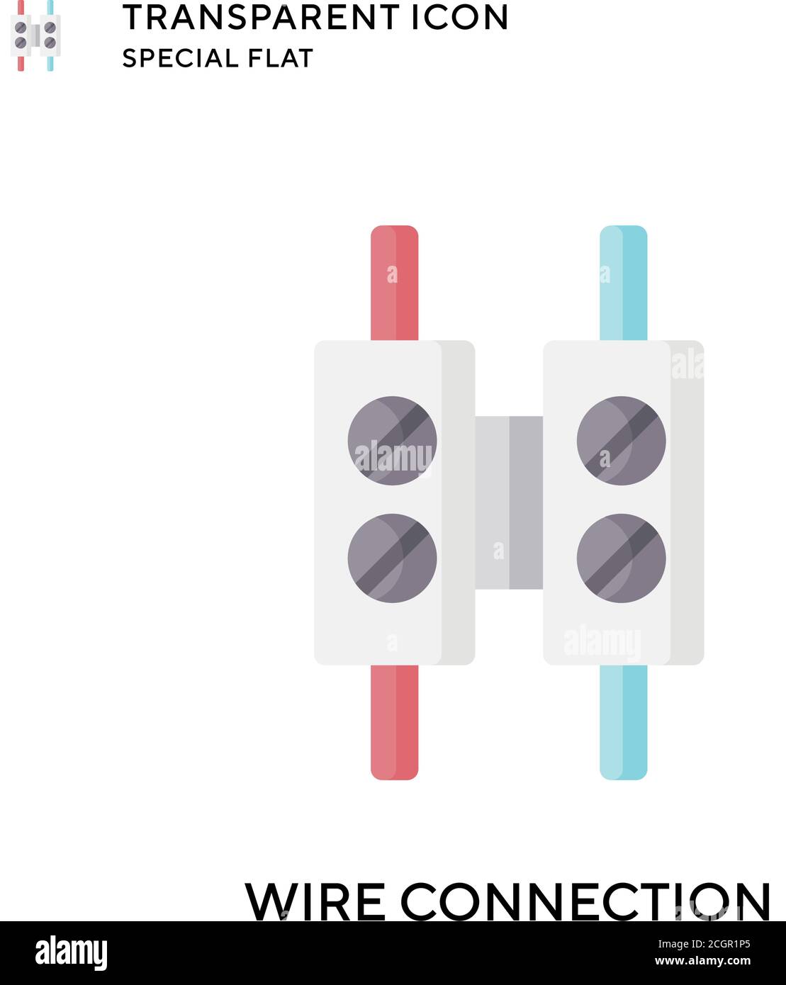 Wire connection vector icon. Flat style illustration. EPS 10 vector ...