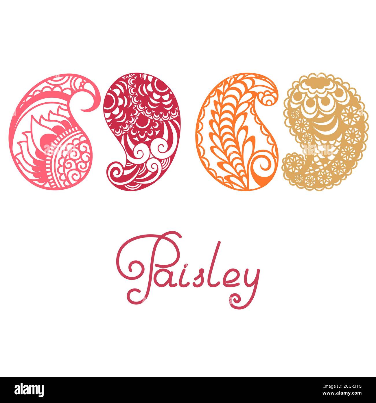 The Inscription Is Paisley. Turkish cucumber. Templates for laser