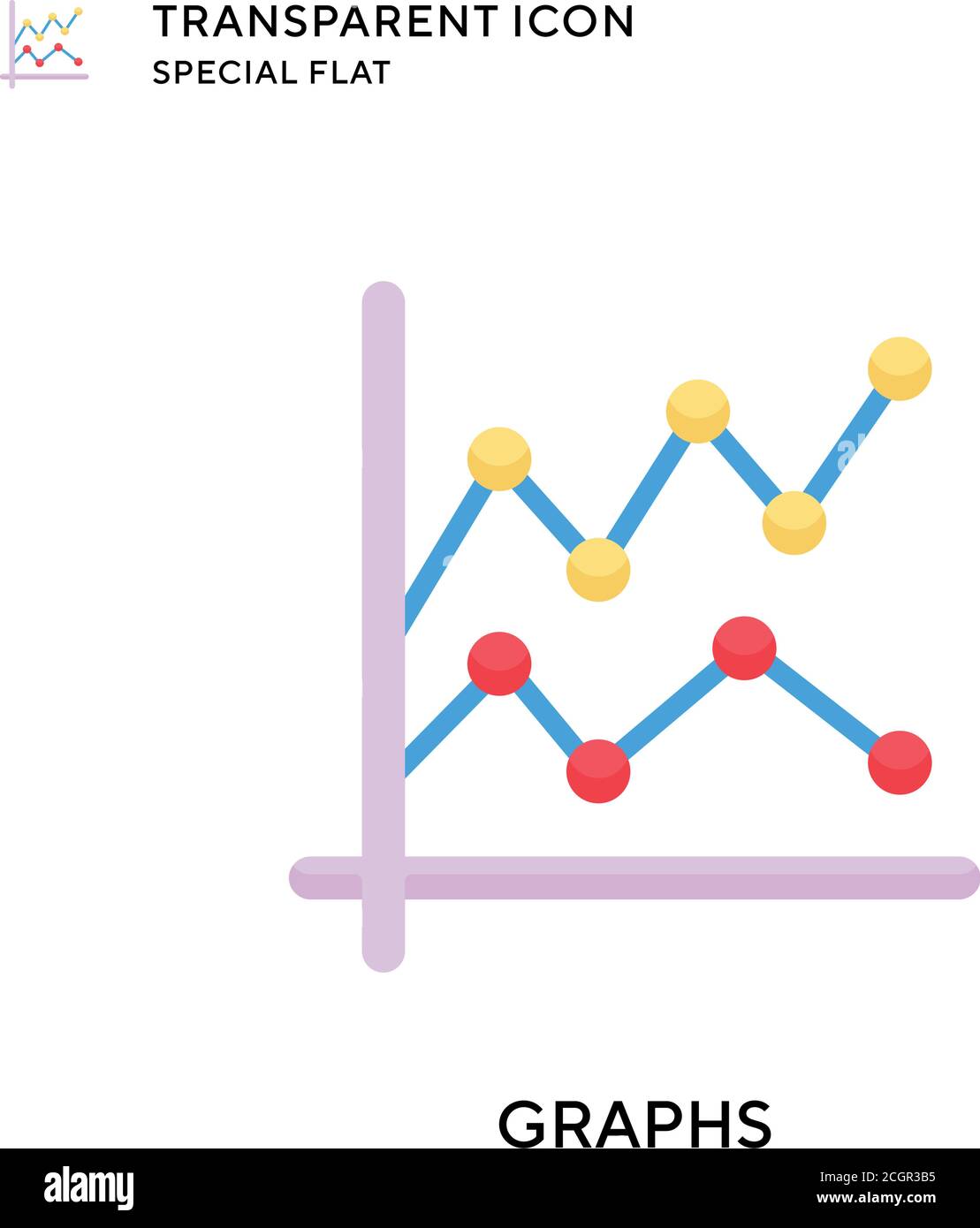 Graphs vector icon. Flat style illustration. EPS 10 vector Stock Vector ...