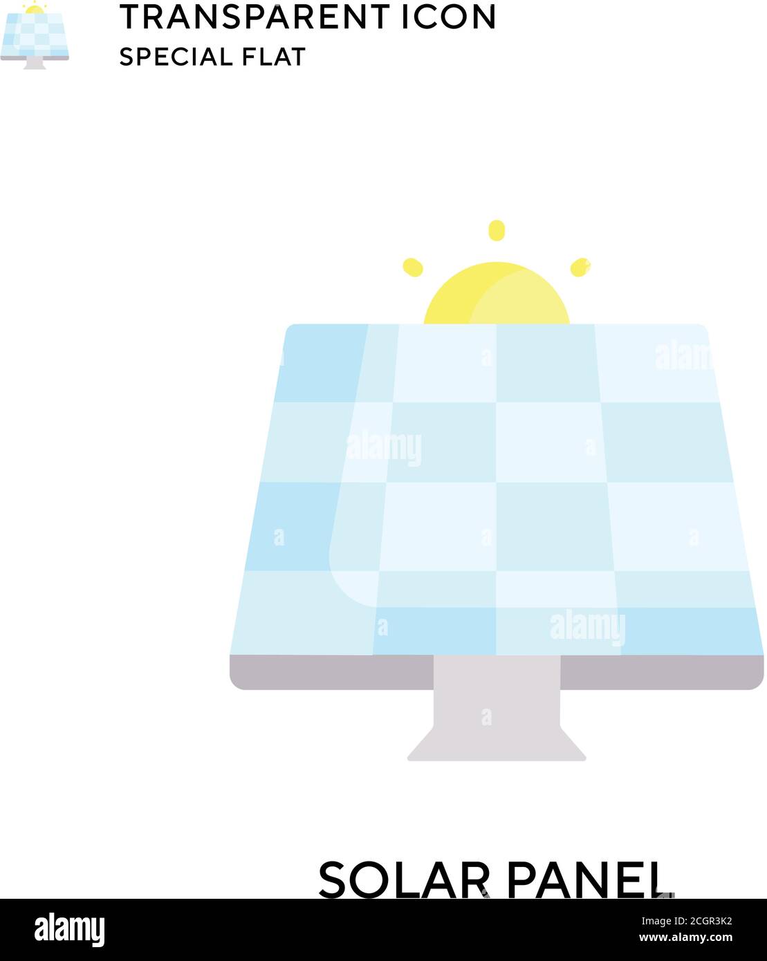 Solar panel vector icon. Flat style illustration. EPS 10 vector Stock ...