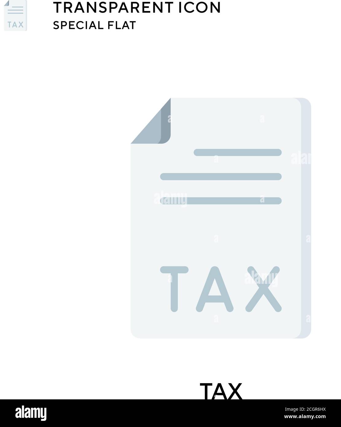 Tax vector icon. Flat style illustration. EPS 10 vector. Stock Vector