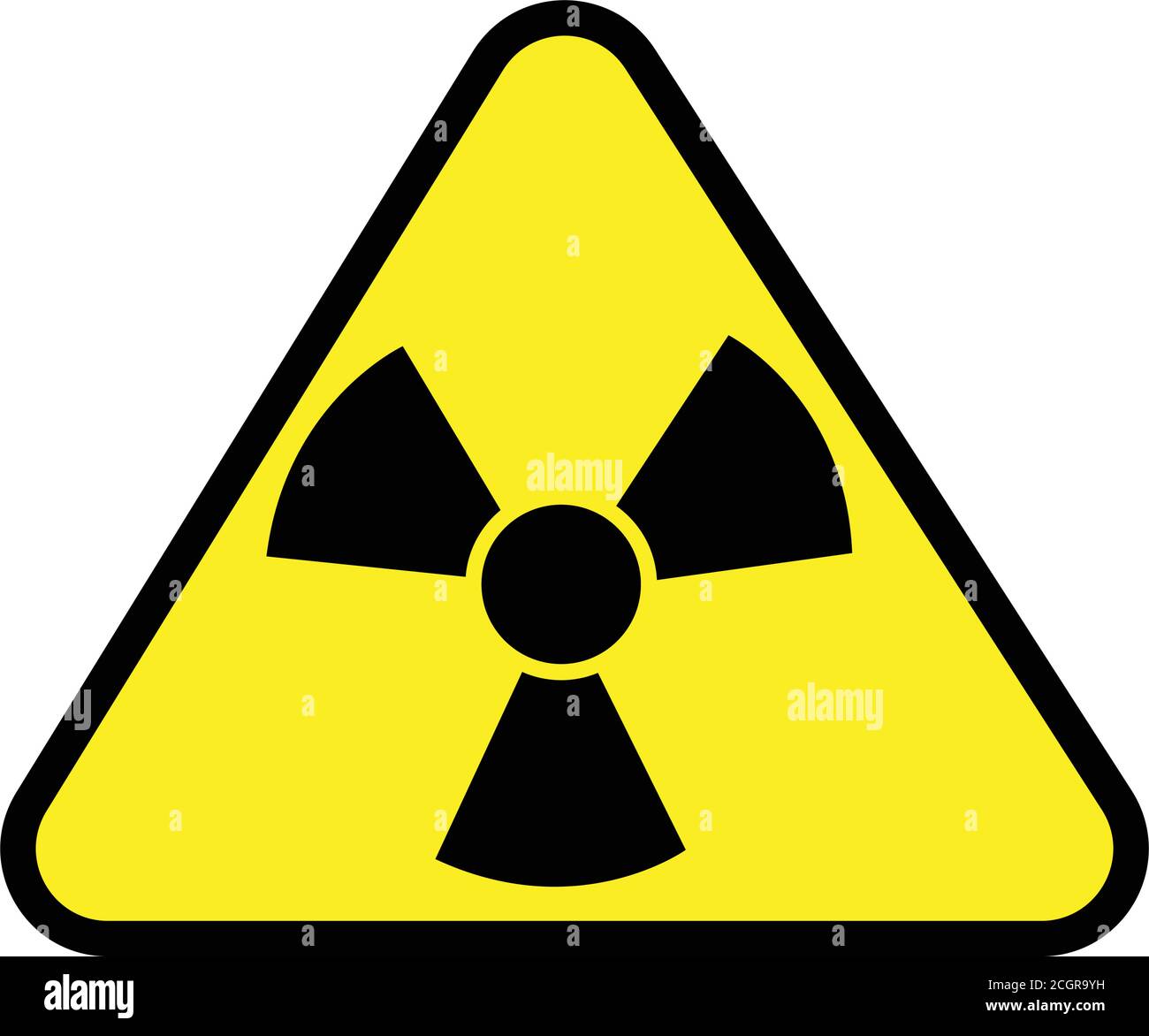 radiation symbol icon line vector isolated on white background Stock Vector