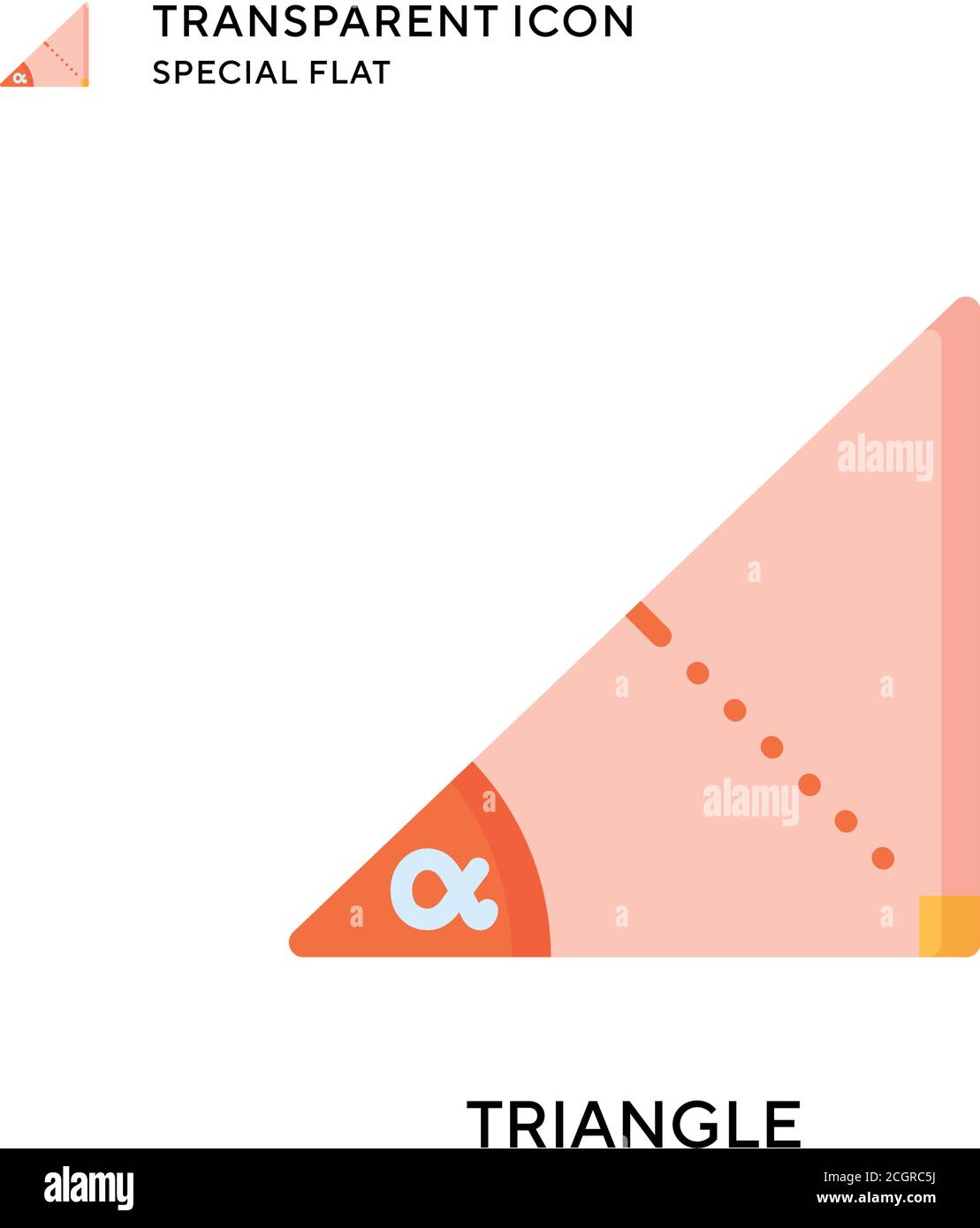 Triangle vector icon. Flat style illustration. EPS 10 vector Stock ...