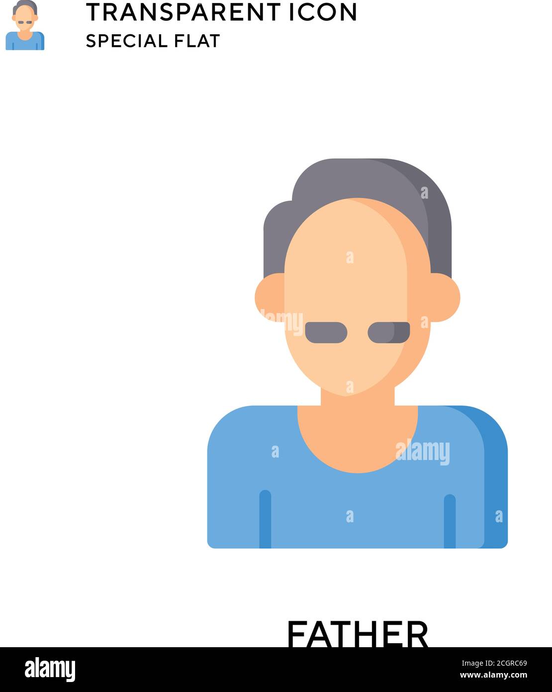 Father vector icon. Flat style illustration. EPS 10 vector Stock Vector ...