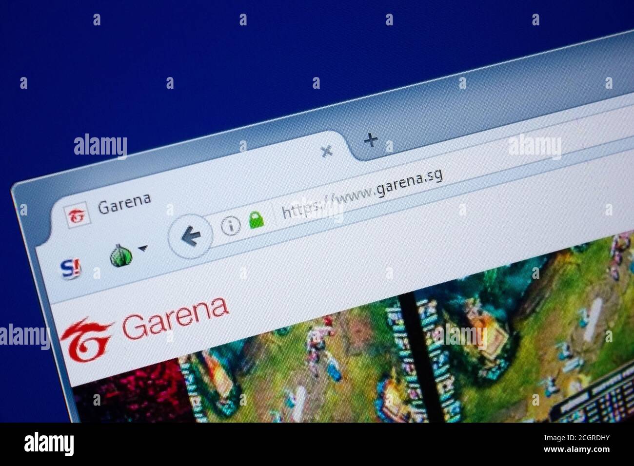 Ryazan, Russia - September 09, 2018: Homepage of Garena website on😎 ...