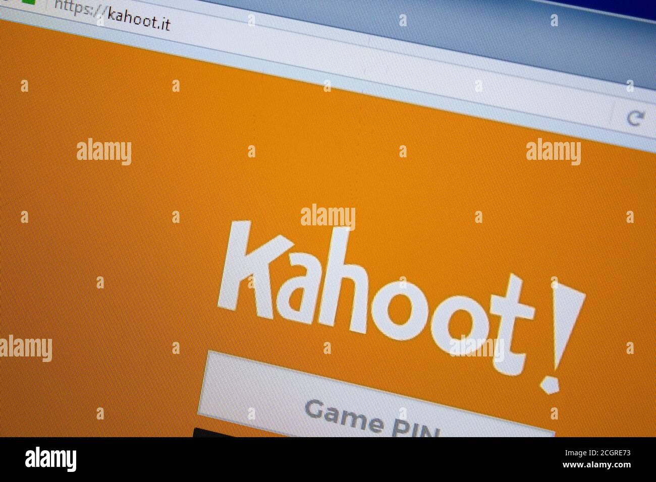 Ryazan, Russia - September 09, 2018: Homepage of Kahoot website on the  display of PC, url - Kahoot.it Stock Photo - Alamy