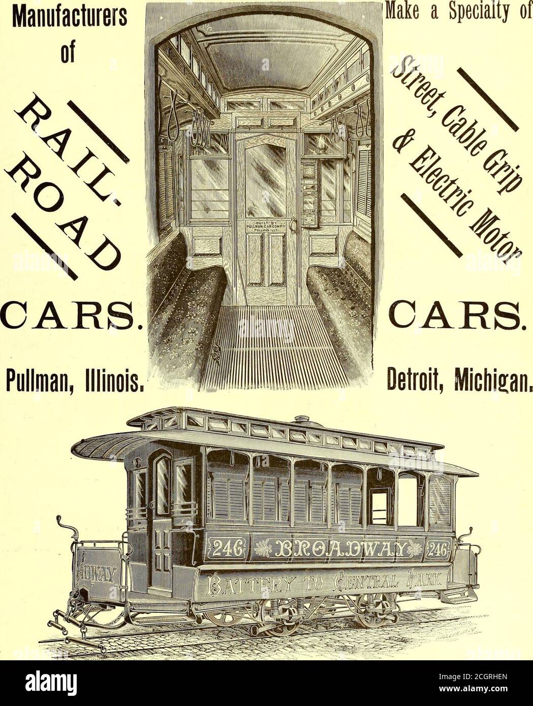 . The Street railway journal . OF THE Eureka Folding Mat. The Most Durable, Easiest Cleaned and Repaired Wood Matever made. I would respectfully call the attention or Managers of Street Railways tomy latest Improved Reversible Folding Mat, made to fit &ny size car. Sampleorder solicited. I 193 Broadway, New York. FACTORY—CRANFORU, N. J. ESTABLISHED 1857. INCORPORATED 1875. CAR COMPANY, ST. LOUIS, MO. BUILDERS OF Street Oars OF EVERY STYLE AND SIZE, For Horse, Cable or Other Motive Power. EXCLUSIVE MANUFACTURERS OF BROWNELLS PATENT COMBINATION CARS FOR SUMMER AND WINTER SERVICE. J. M. JONES SON Stock Photo