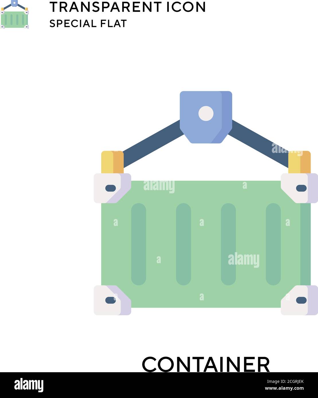 Container vector icon. Flat style illustration. EPS 10 vector Stock ...
