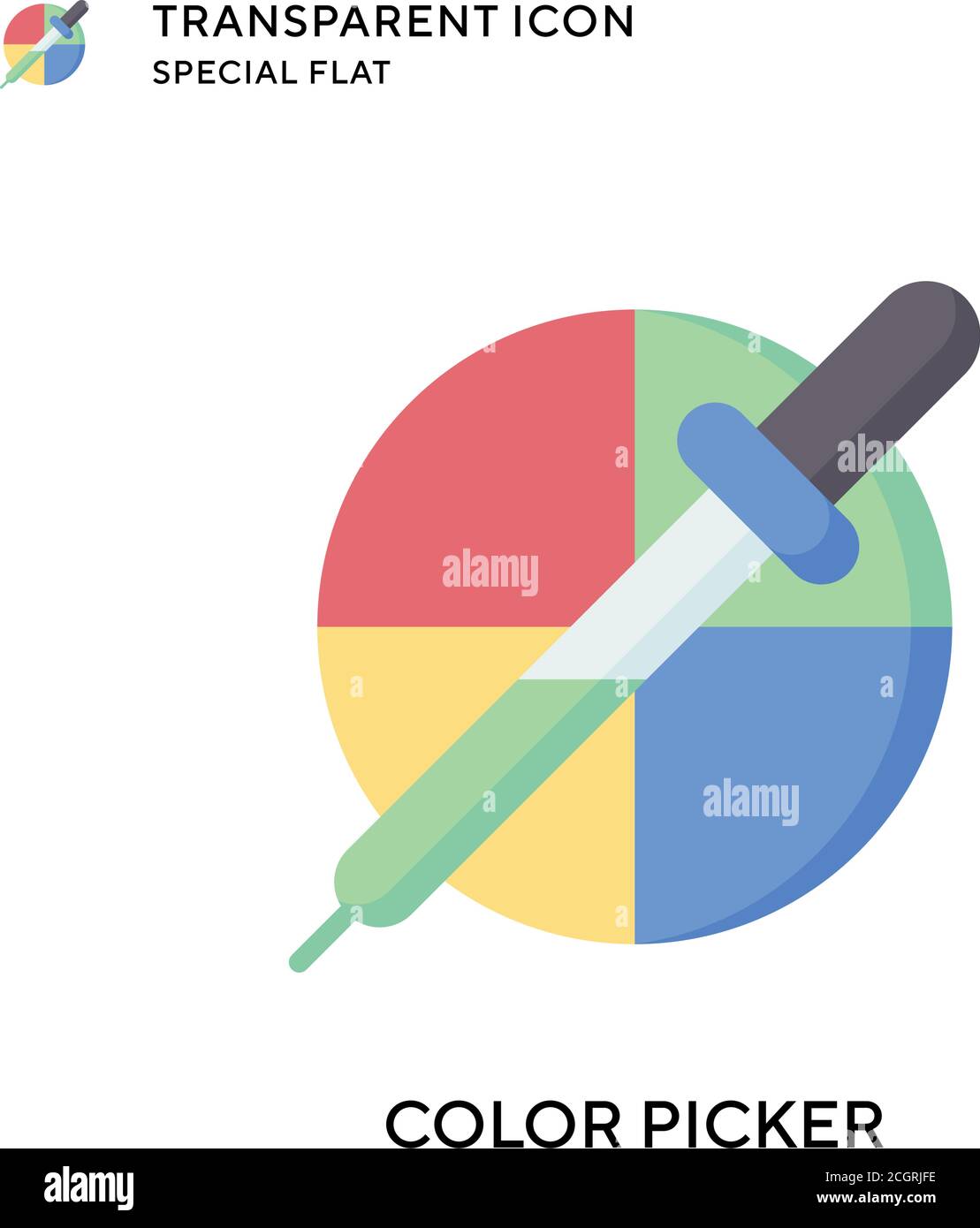 Color picker vector icon. Flat style illustration. EPS 10 vector. Stock Vector