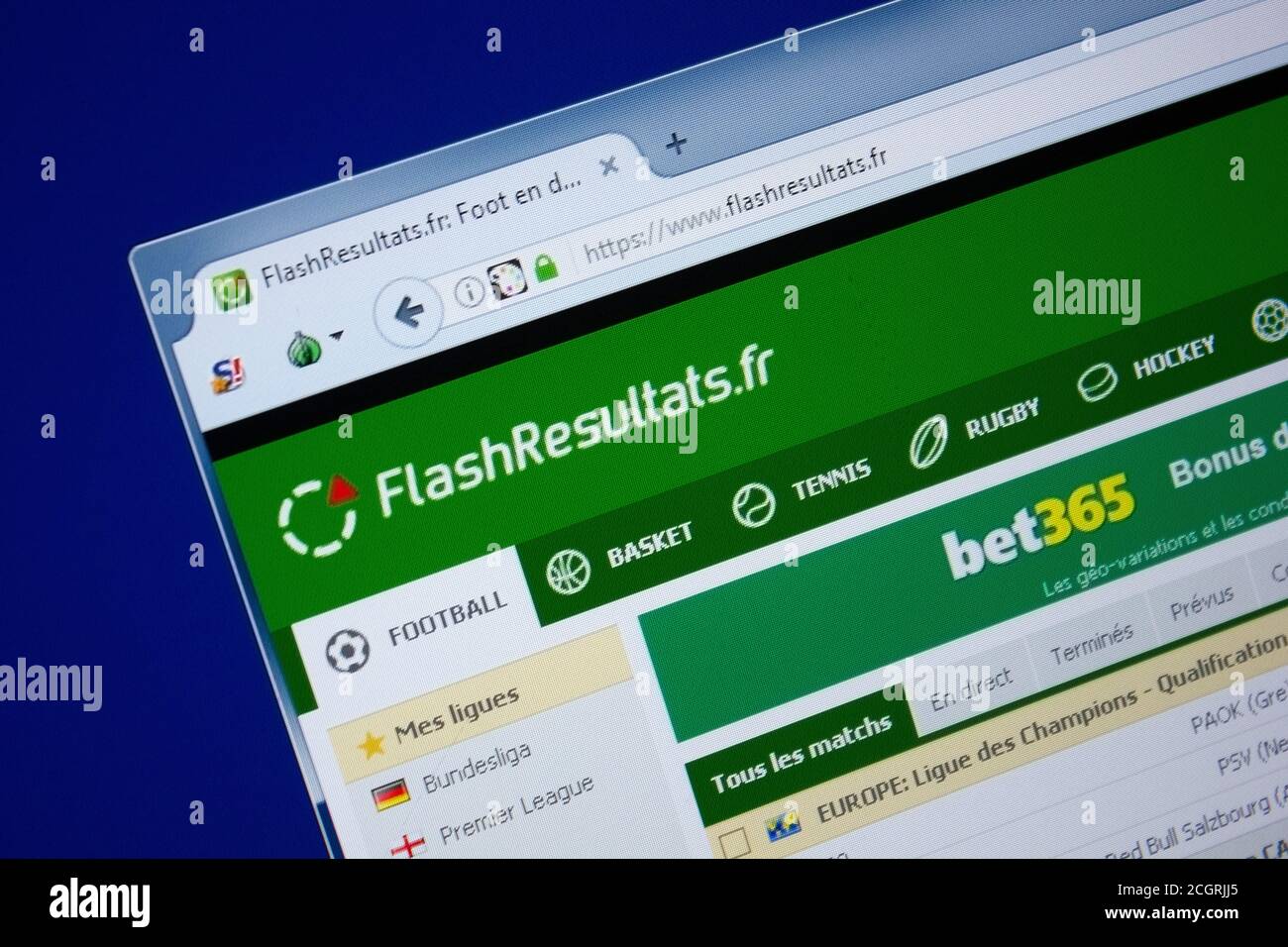 Ryazan, Russia - September 09, 2018: Homepage of Flash Resultats website on  the display of PC, url - FlashResultats.fr Stock Photo - Alamy