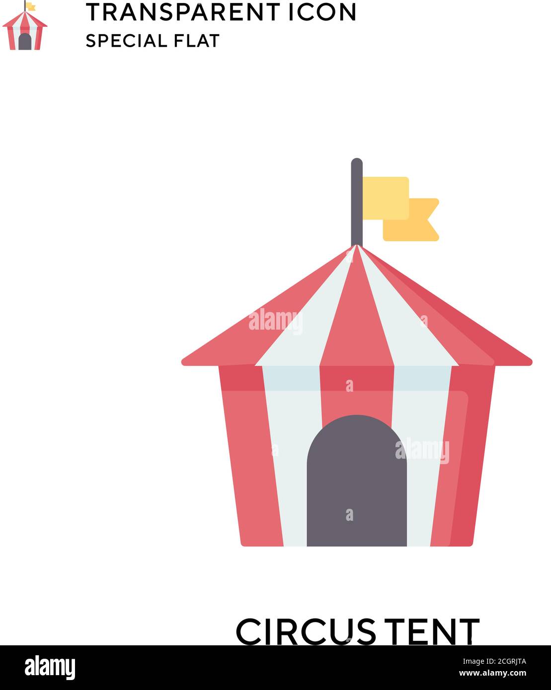Circus tent vector icon. Flat style illustration. EPS 10 vector Stock ...