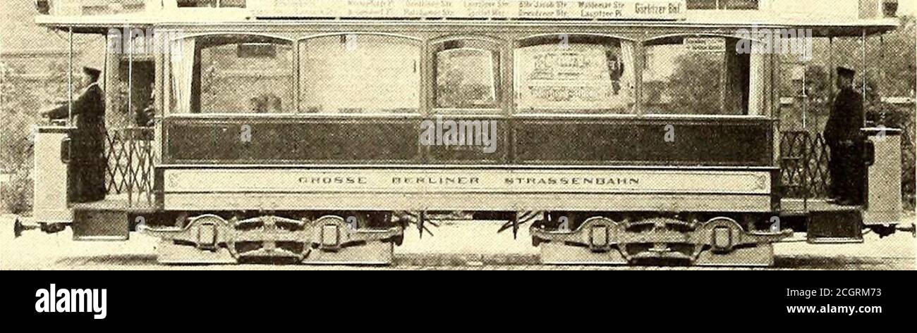 . The Street railway journal . ysand used 3.26 kg. of coal per kilometer, 0.012 kg. oil per kilometer,or 6.34 pfennigs per kilometer; repairs, 4.37 pfennigs per kilometer. No. 3, the accumulator car, traveled 8043 km, required 6873 kw-hours at 1632 marks ; 34 kg. of oil, costing 21 marks, a total of20.55 pfennigs per kilometer; repairs cost 4.44 pfennigs per kilo-meter. Maintenance of batteries was undertaken by the firm furnishingthe same, who received 8 pfennigs per kilometer, a total of 634marks. Total maintenance cost 12.33 pfennigs. The success of the accumulators is confined, therefore, Stock Photo